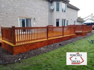 ground level porch with Branico Construction INC